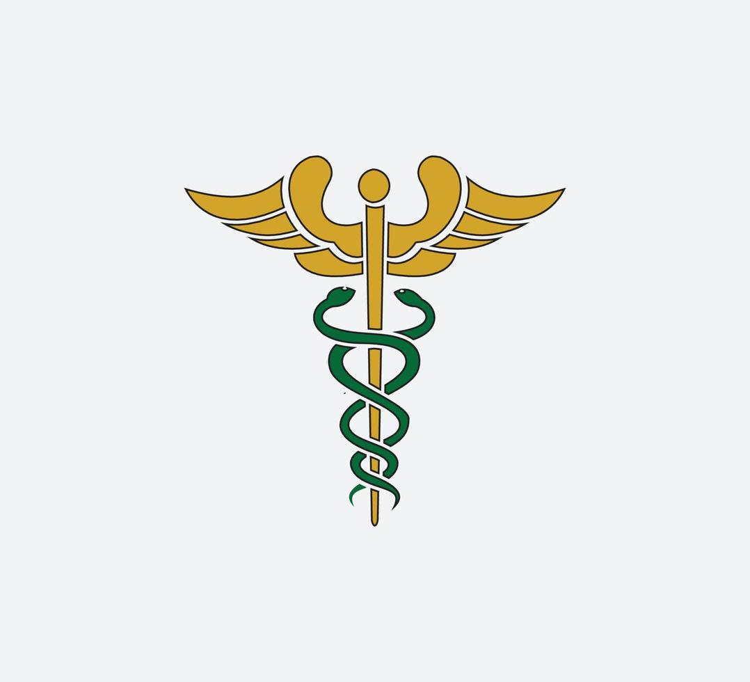 plantilla de diseño de logotipo de vector de icono de caduceo