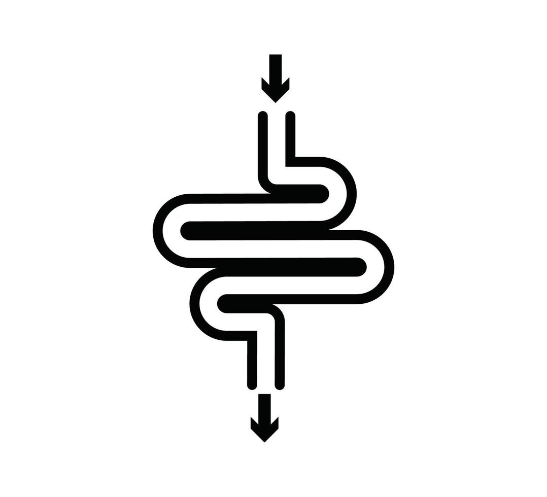 Intestine icon vector logo design template