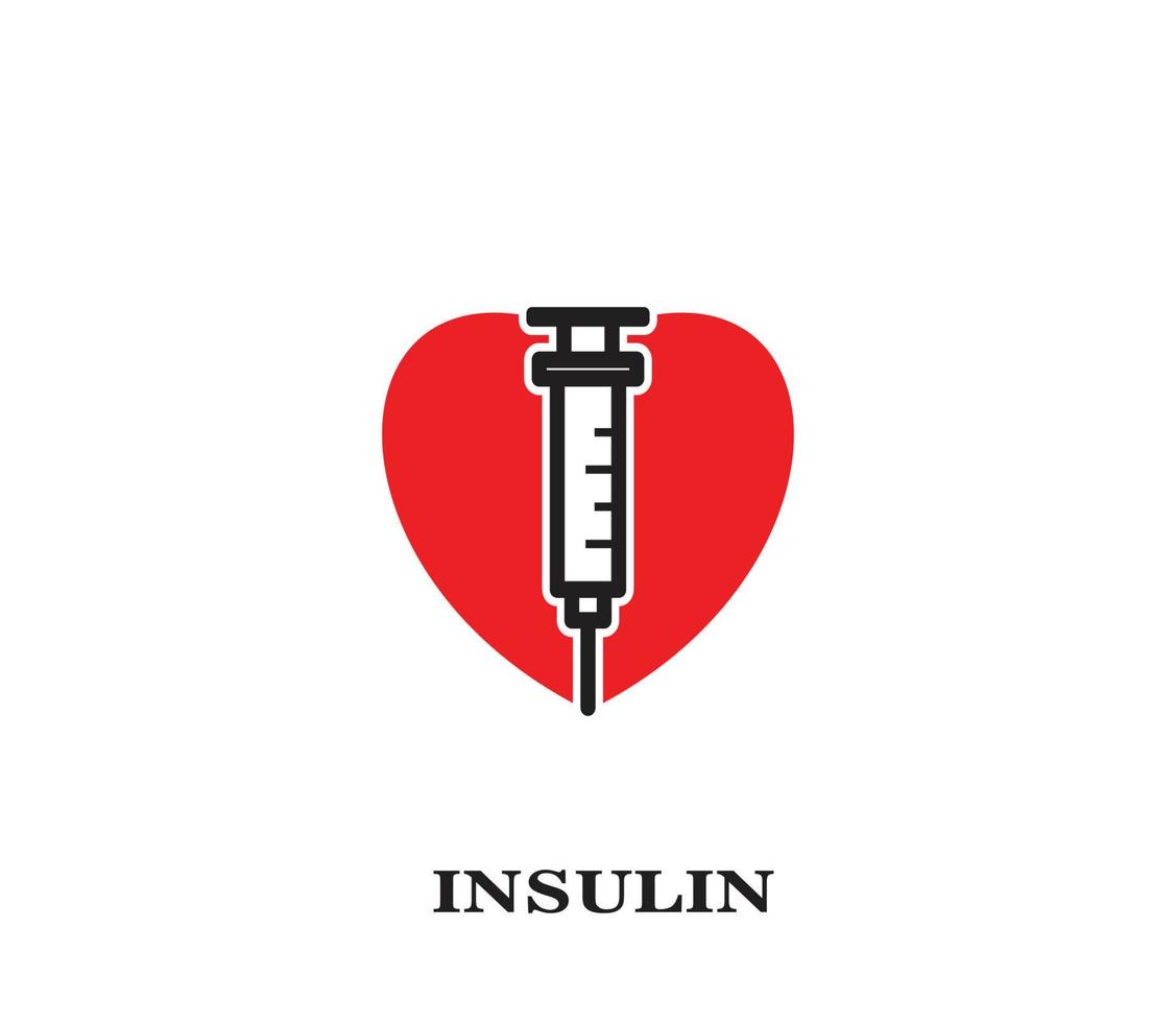Insulin icon vector logo design template