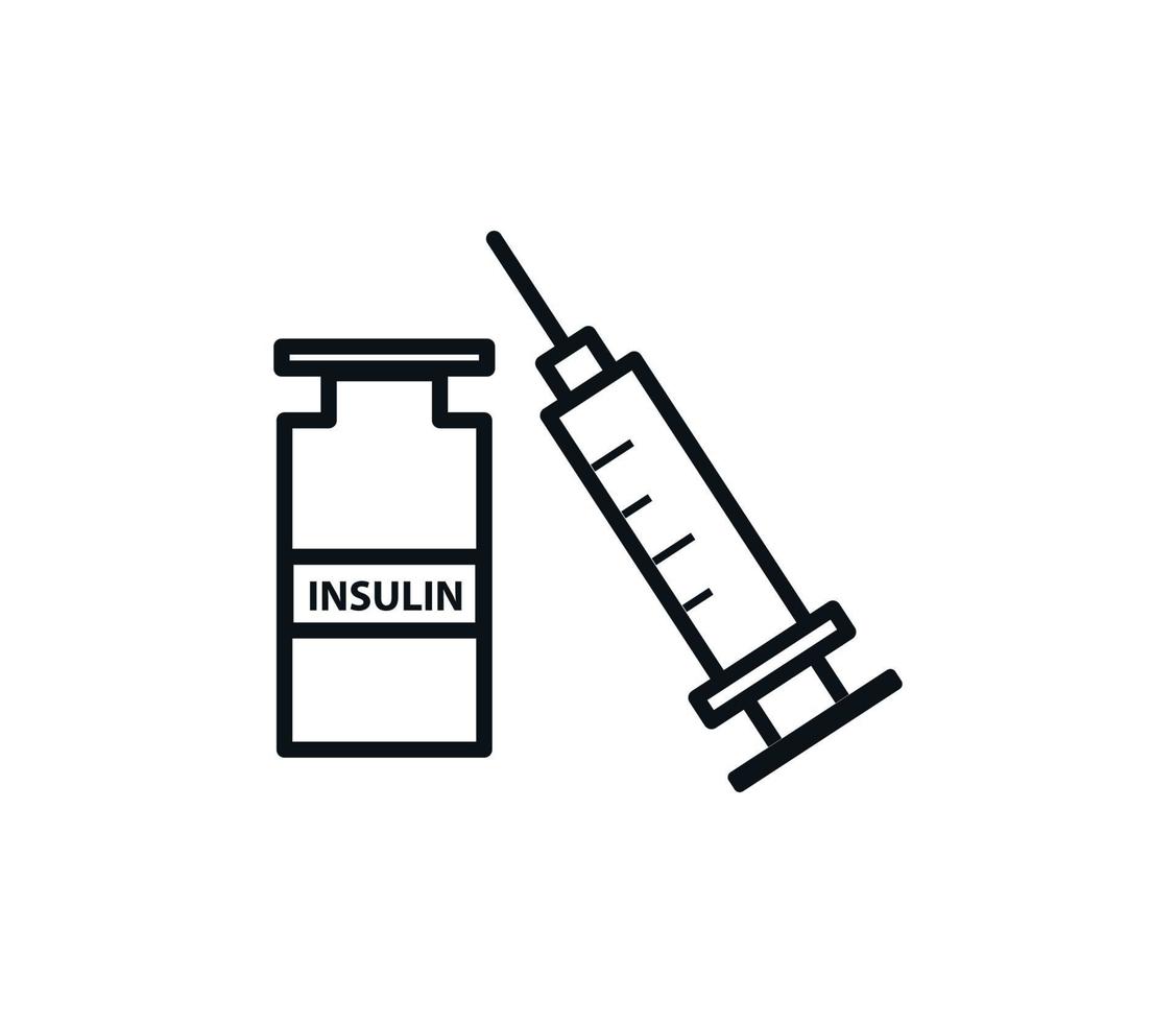 Insulin icon vector logo design template