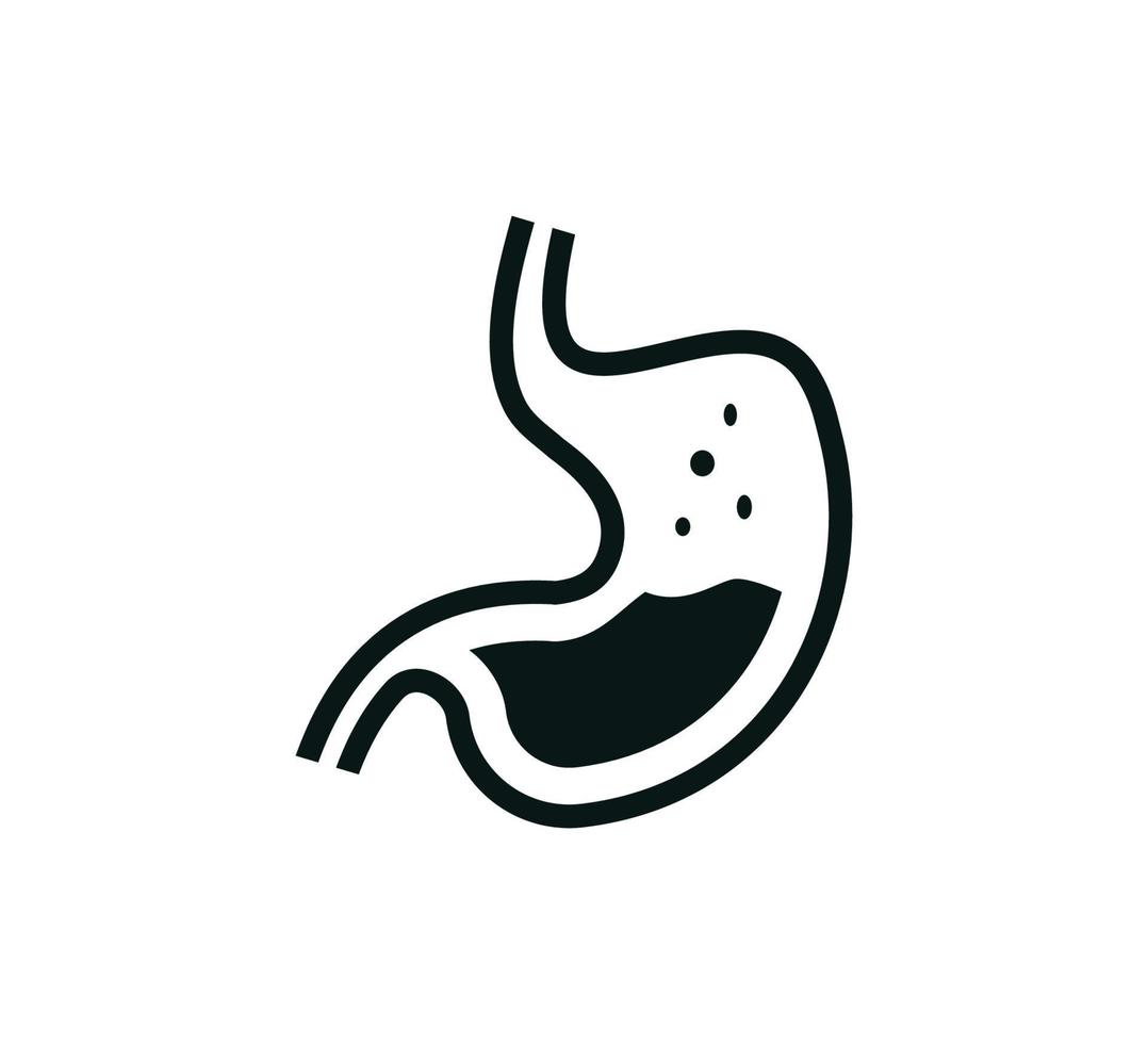 plantilla de diseño de logotipo de vector de icono de estómago