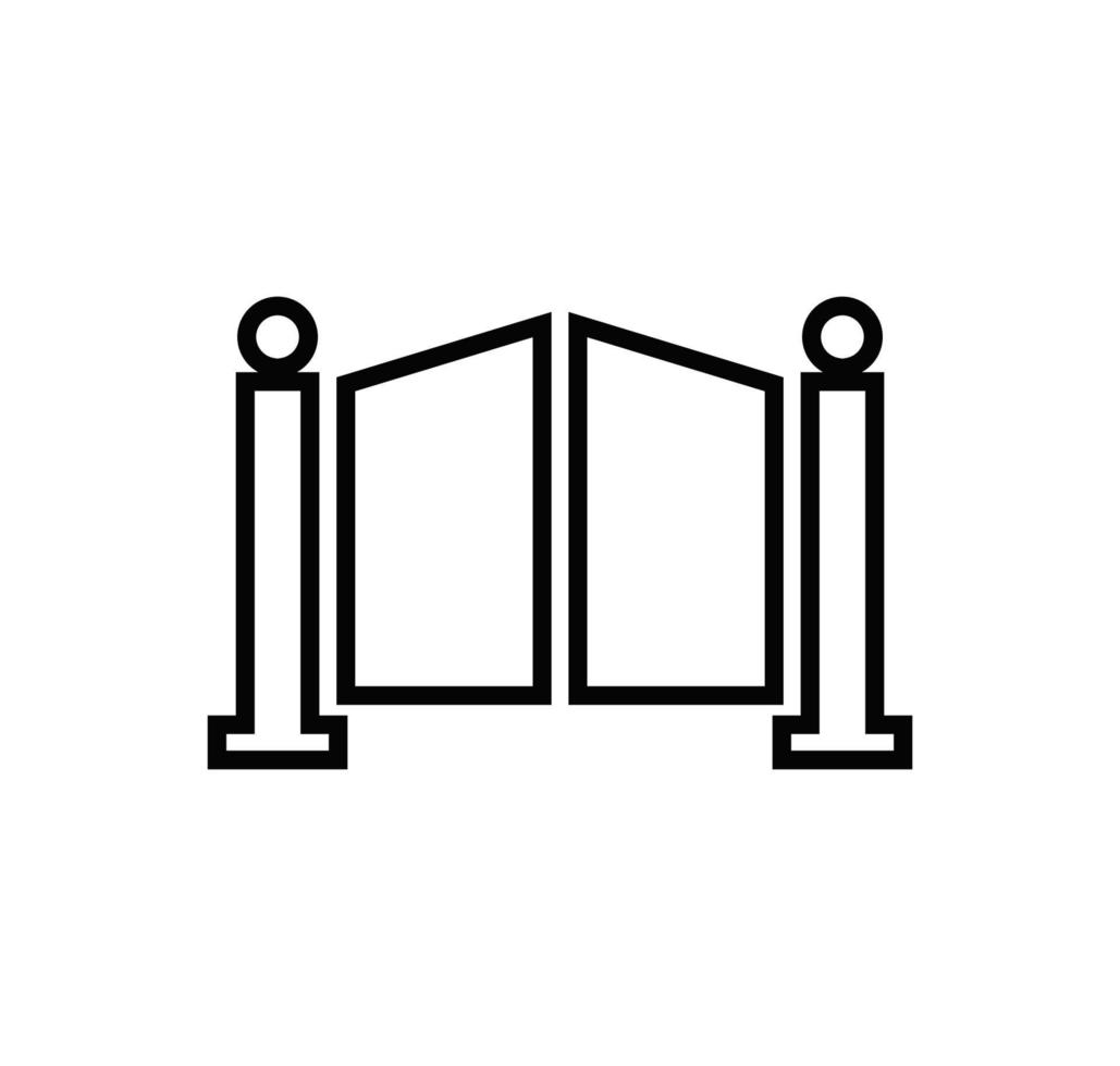 Fence icon vector logo design illustration