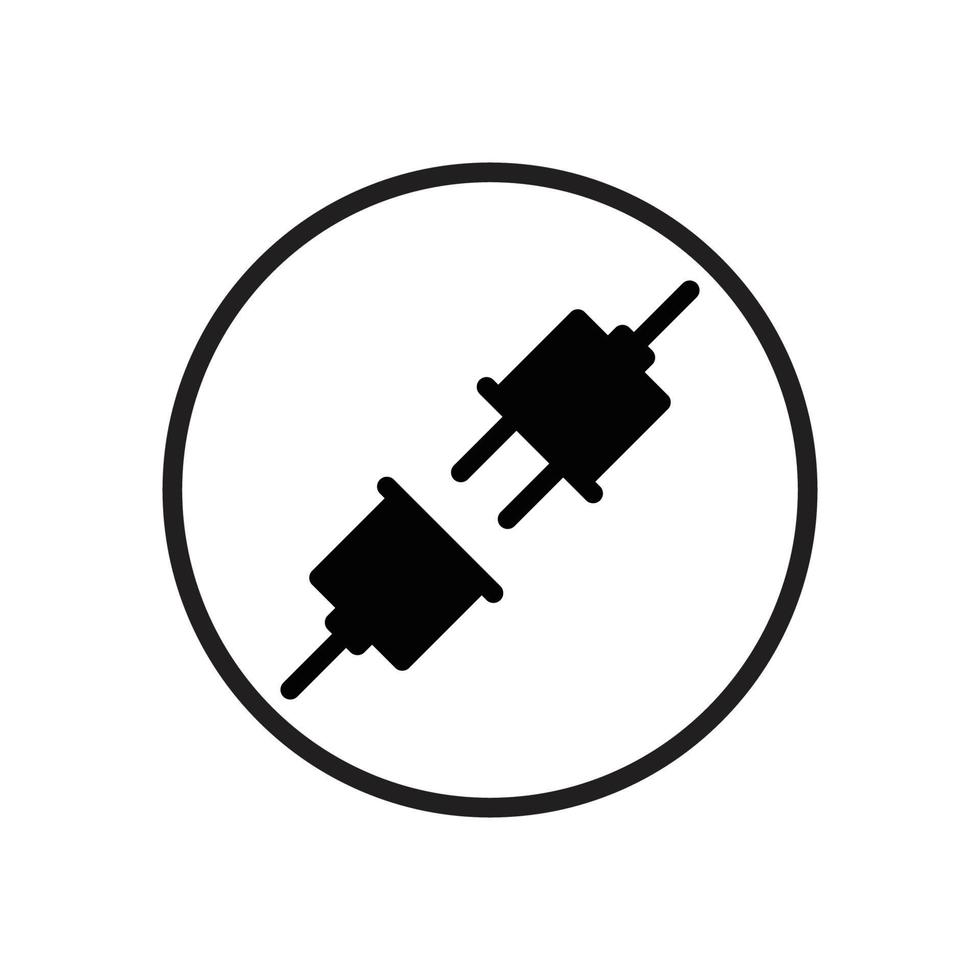 Plug and socket icon vector logo design template