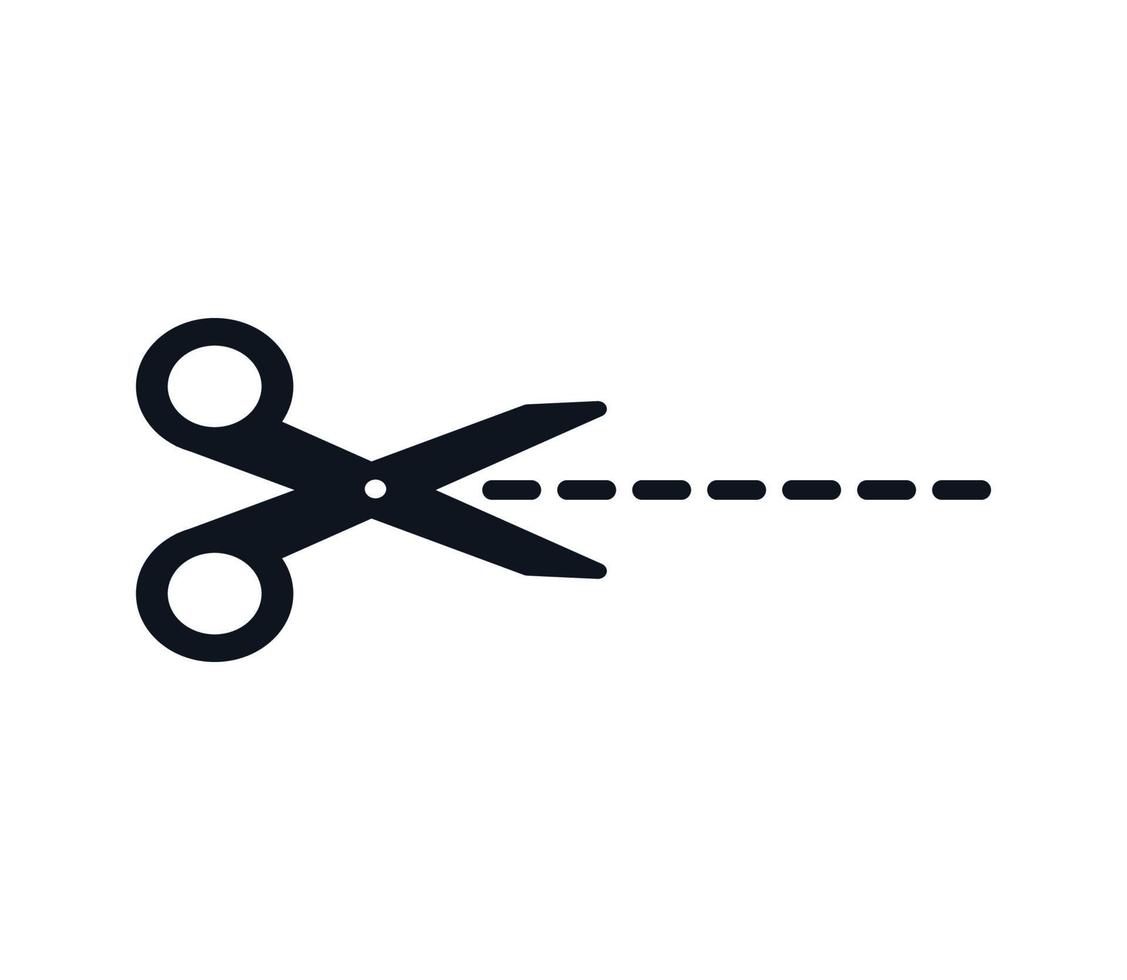 Scissor icon flat style design template vector