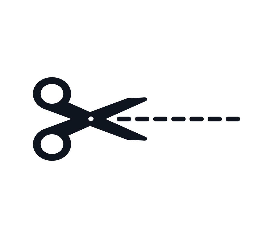 Scissor icon flat style design template vector