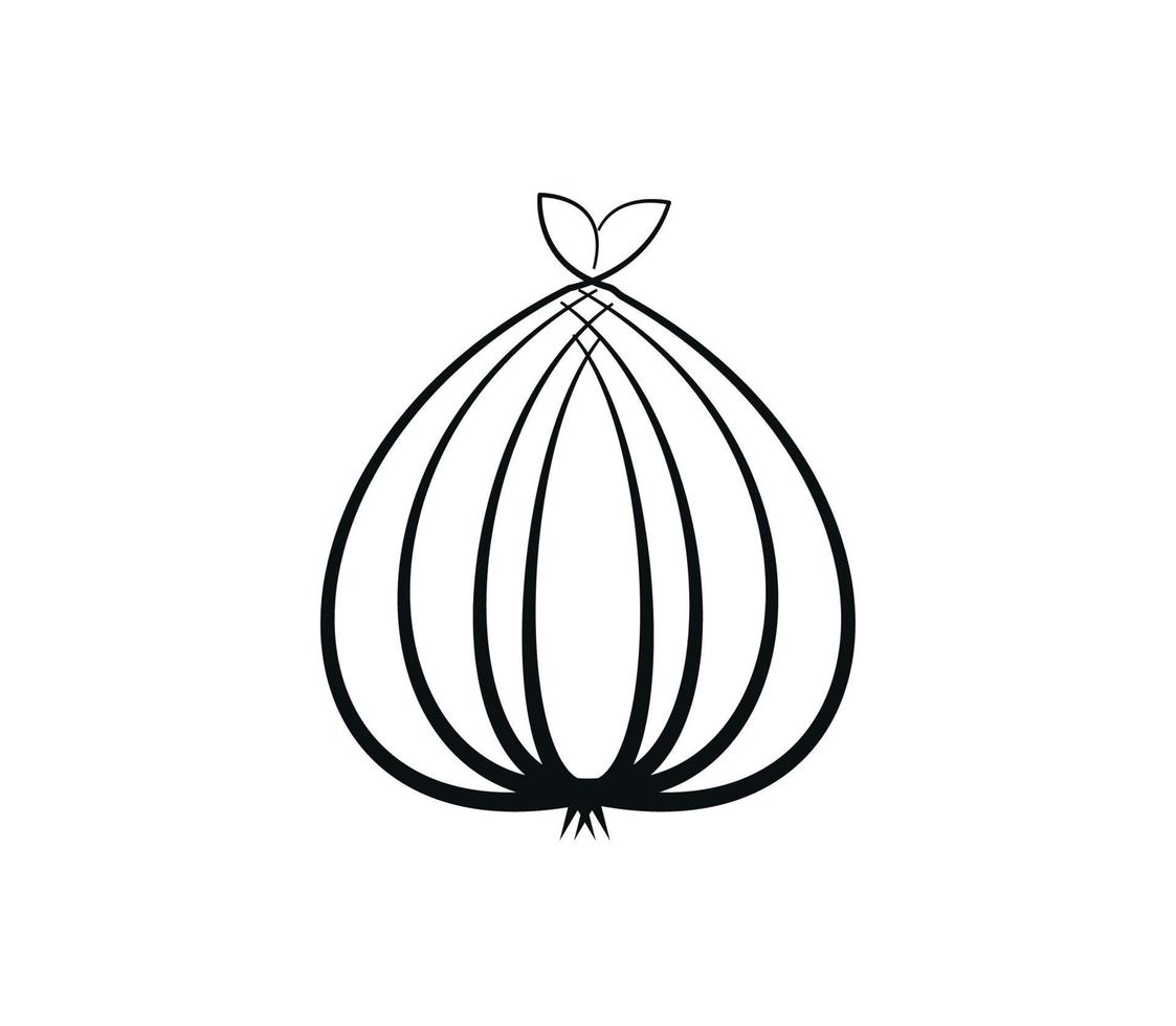 Garlic icon vector logo design template