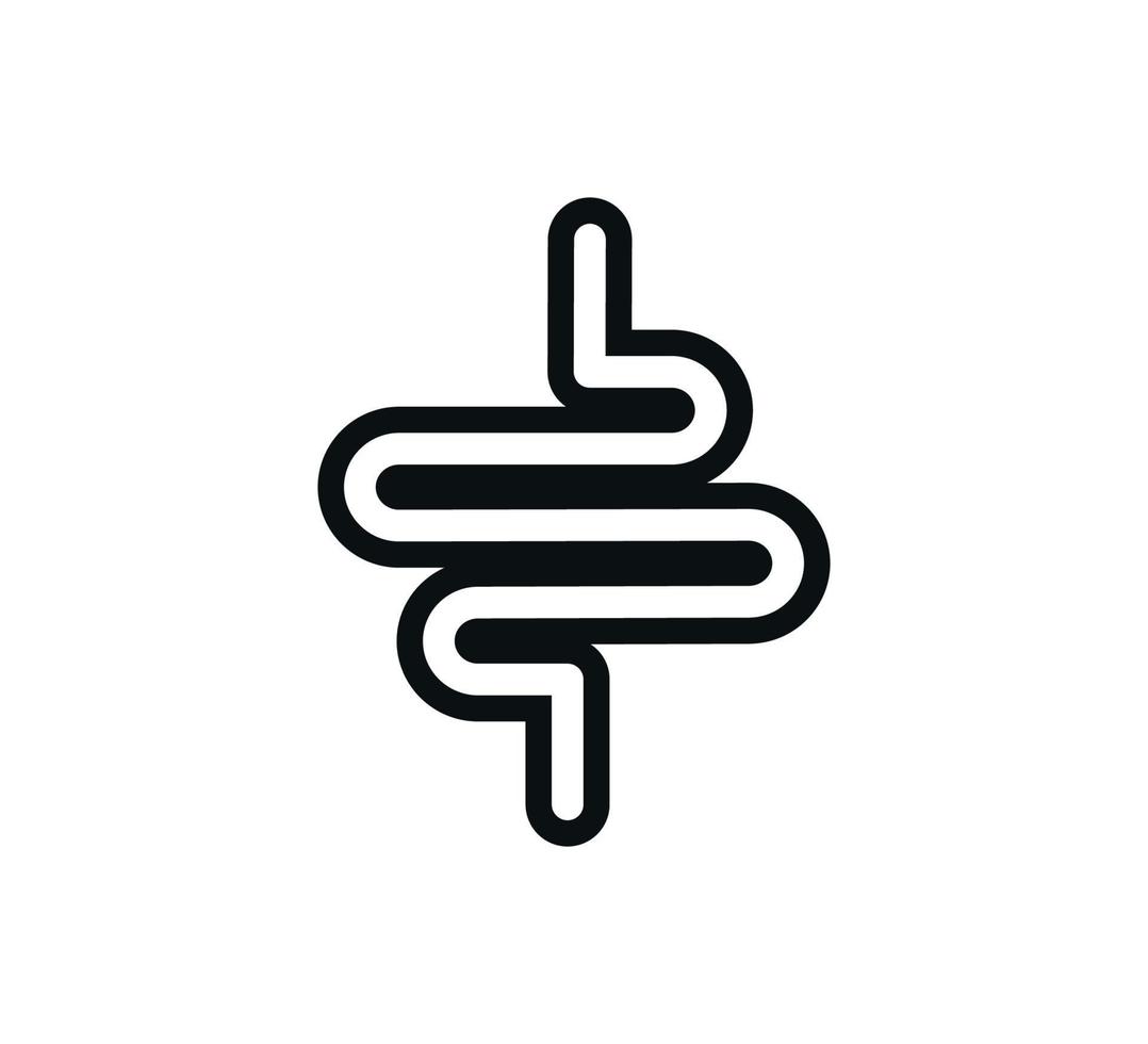 Intestine icon vector logo design template