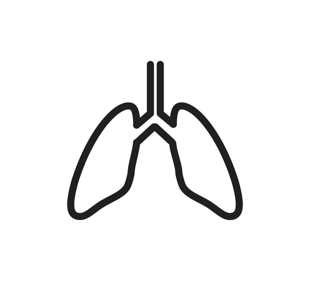 Lung icon vector logo design illustration