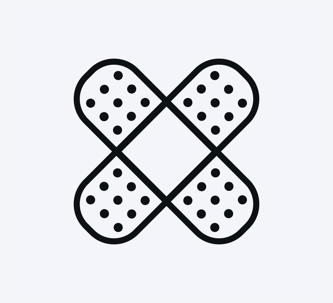 Plaster icon vector logo design