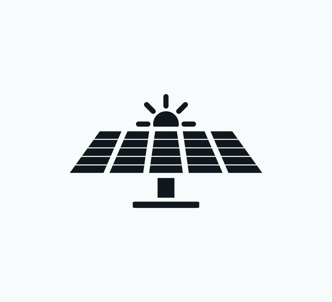 solar cell icon vector logo design template