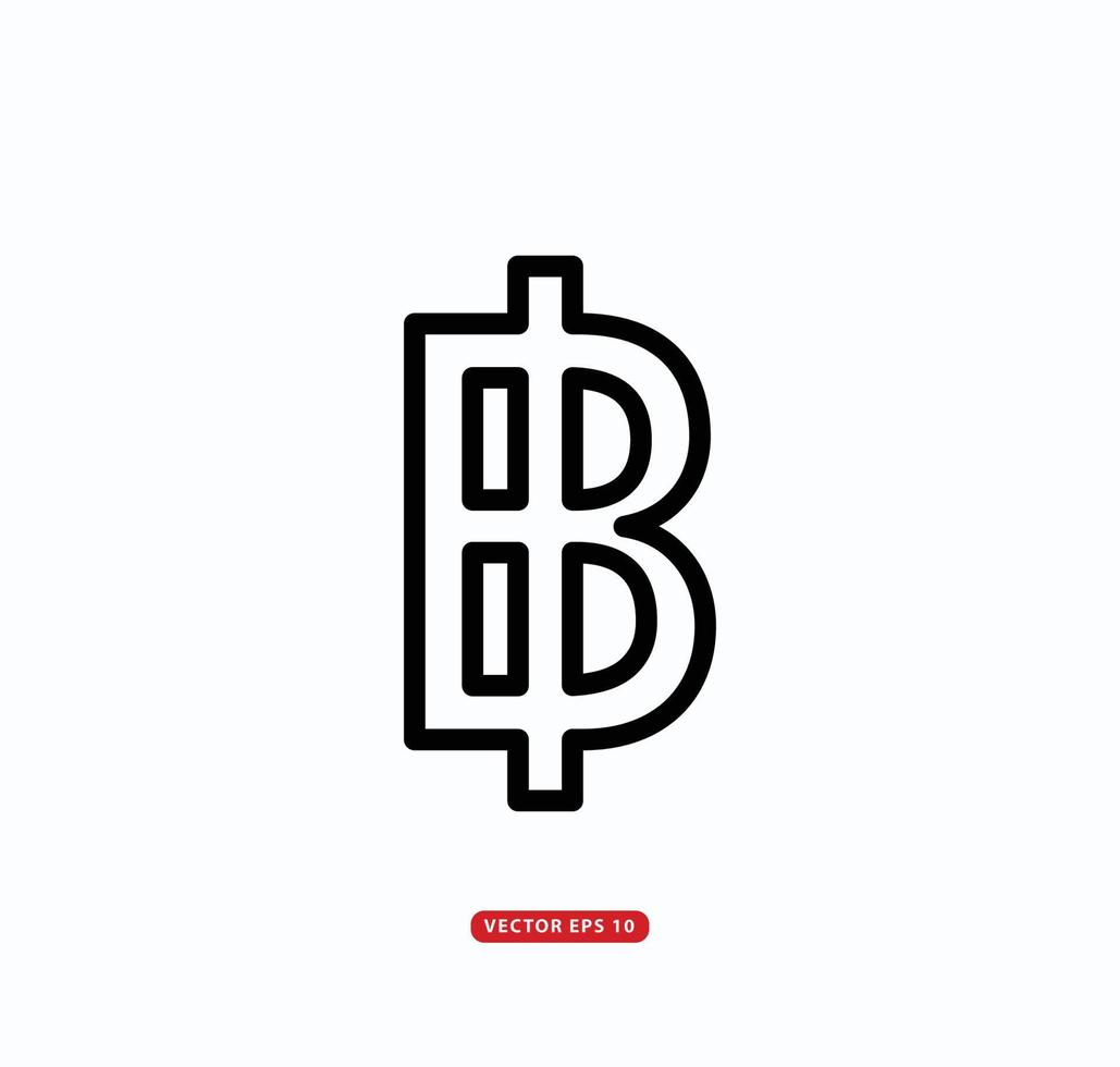 Crypto currency Bitcoin icon vector logo template