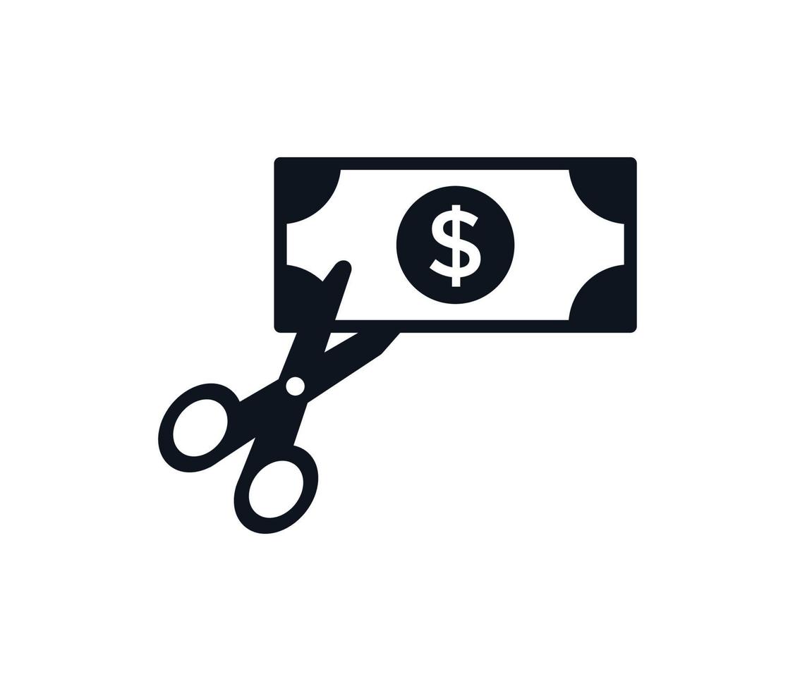 Reduce money icon vector logo design template