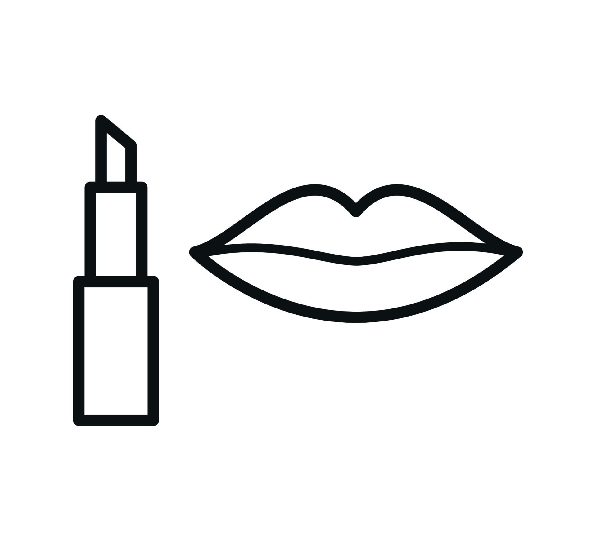 lipstick icon vector logo design flat style 7167191 Vector Art at Vecteezy