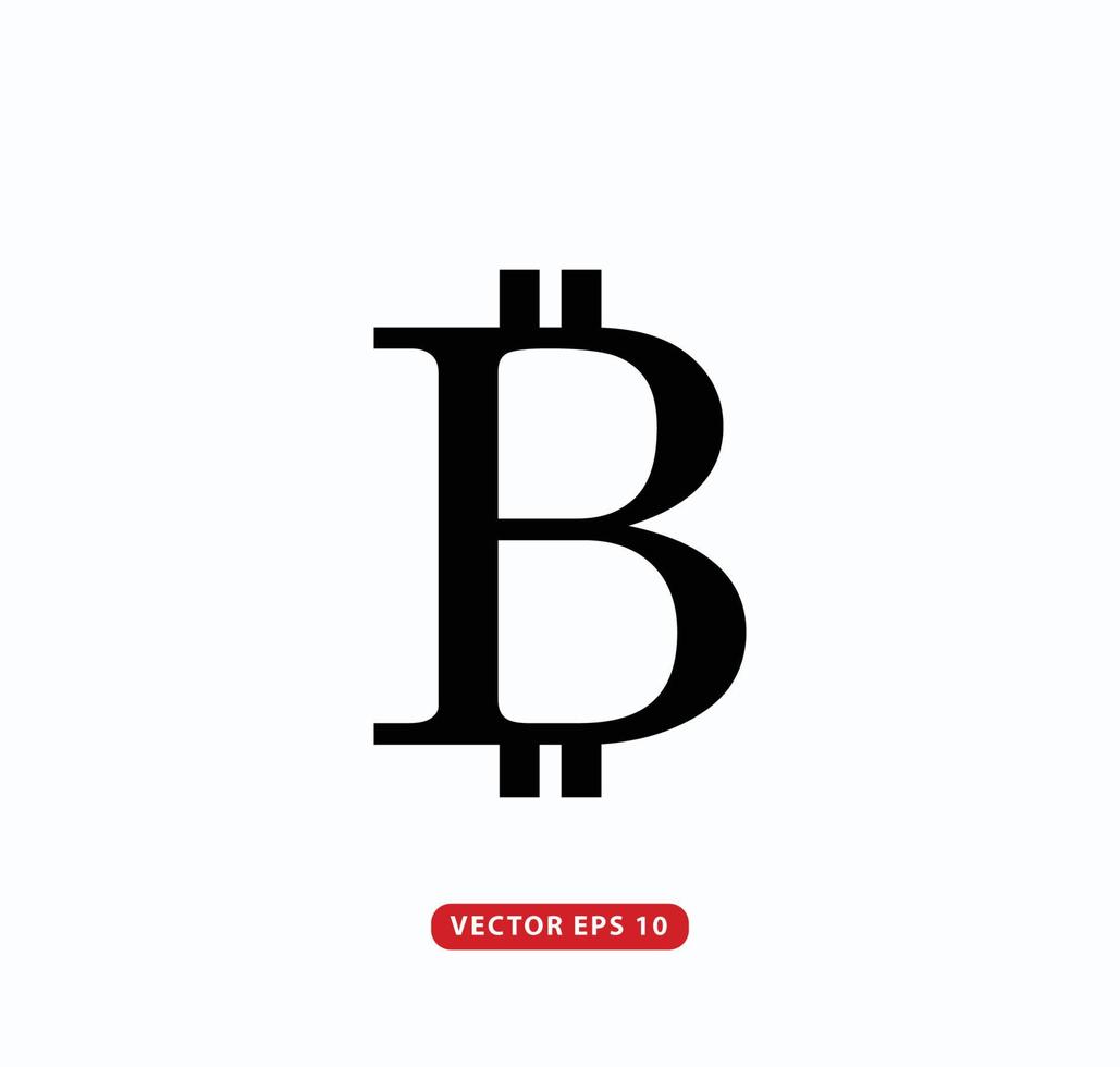 Crypto currency Bitcoin icon vector logo template