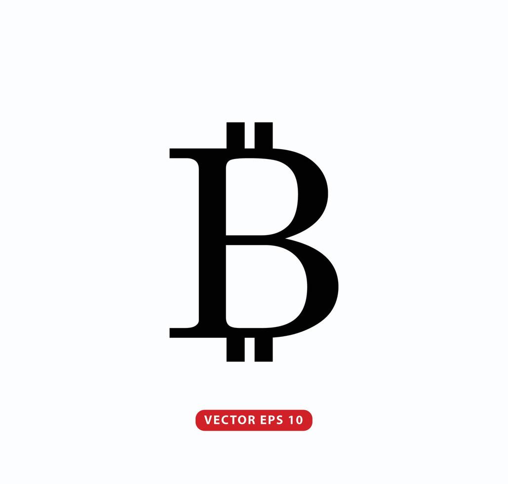 crypto moneda bitcoin icono vector logo plantilla