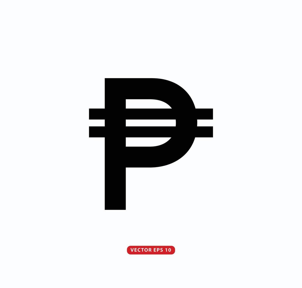 Peso icon vector logo design template