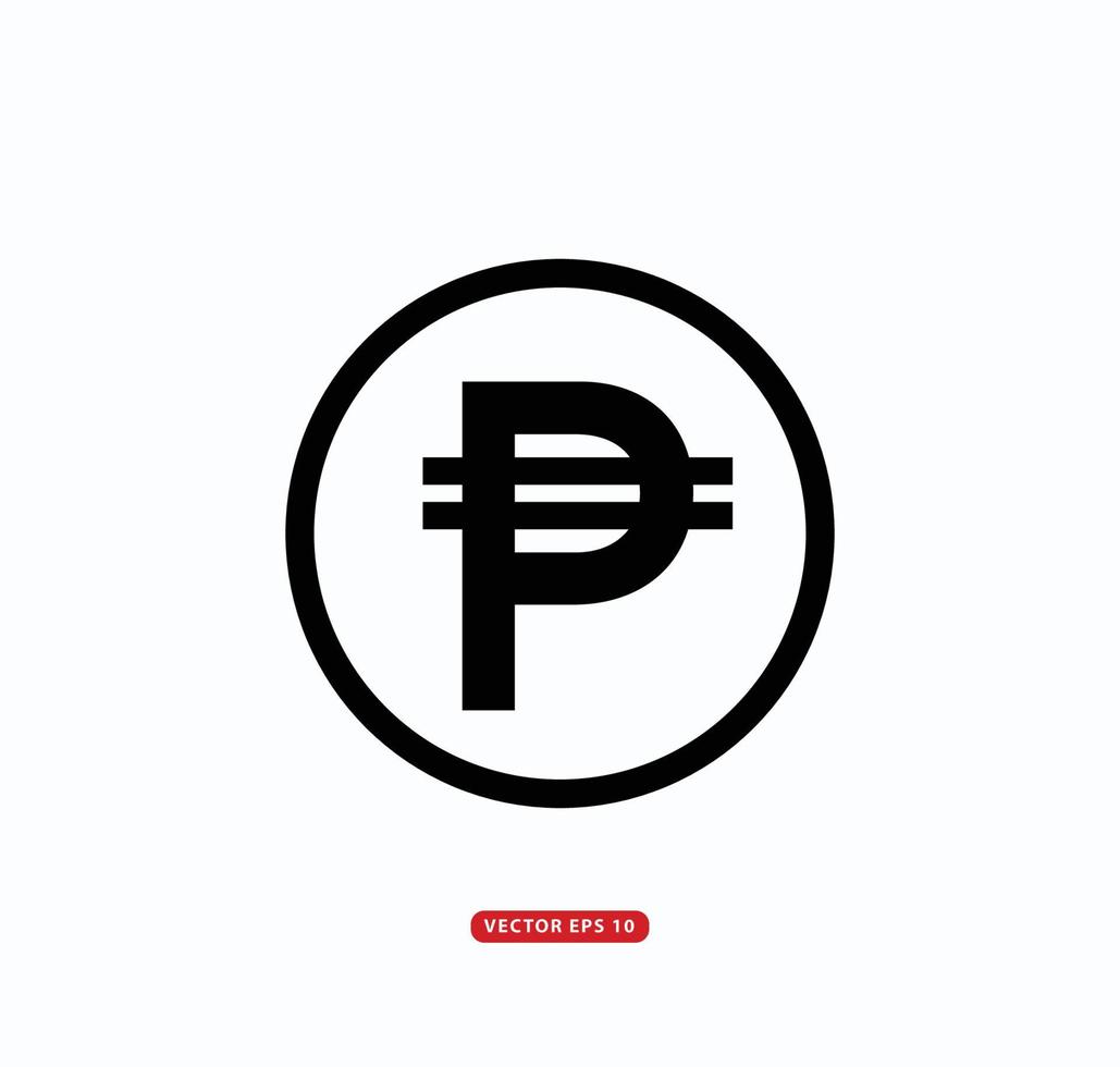 Peso icon vector logo design template