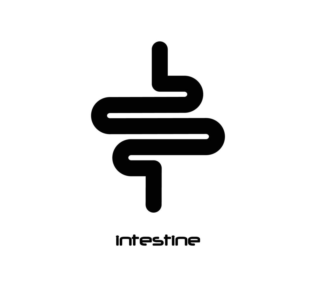 Intestine icon vector logo design template