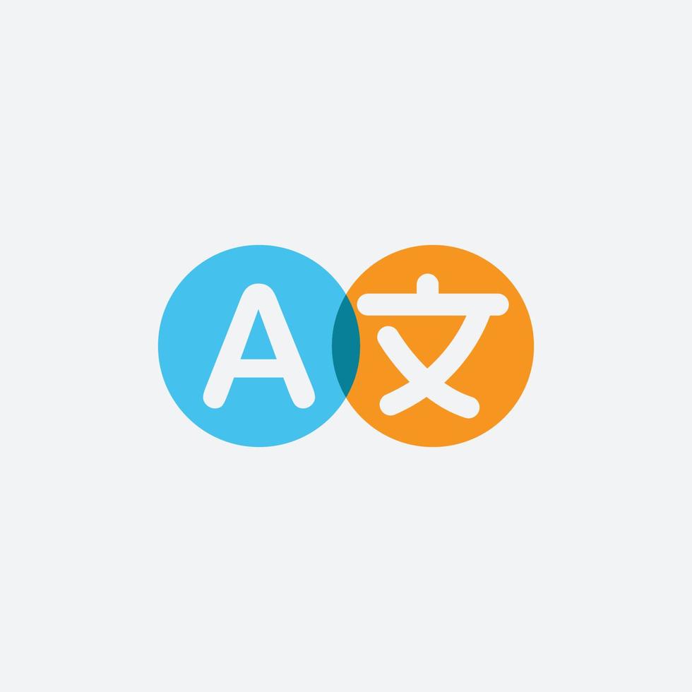 Translate icon vector flat style logo template