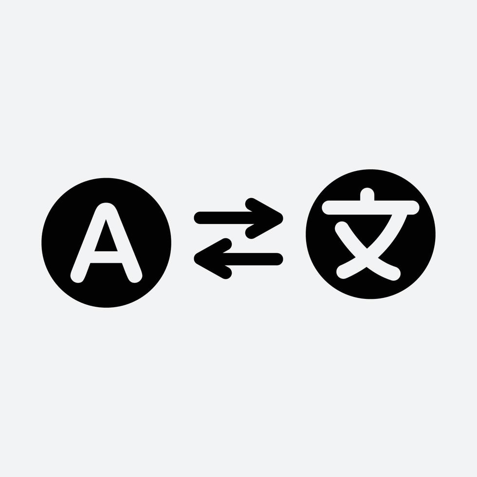 Translate icon vector flat style logo template