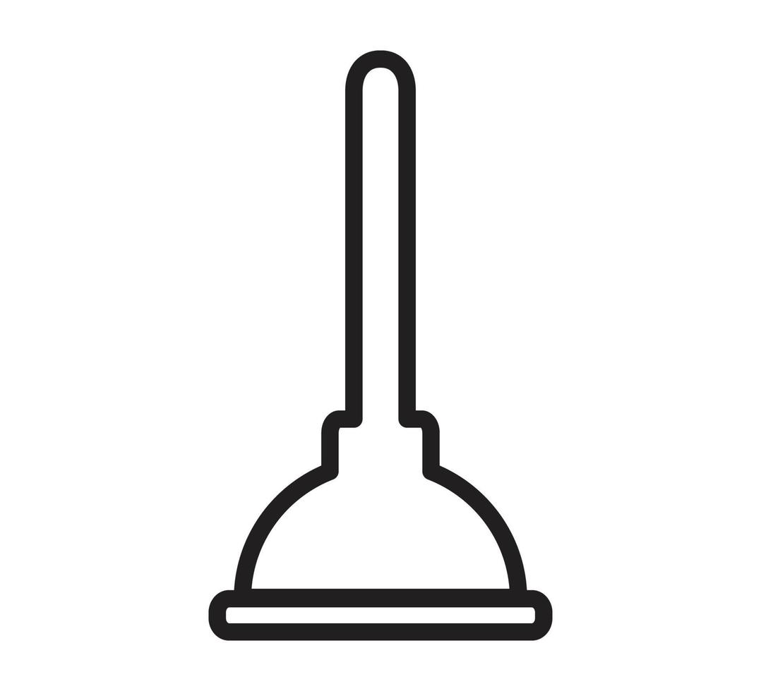 Plunger toilet icon vector logo design template