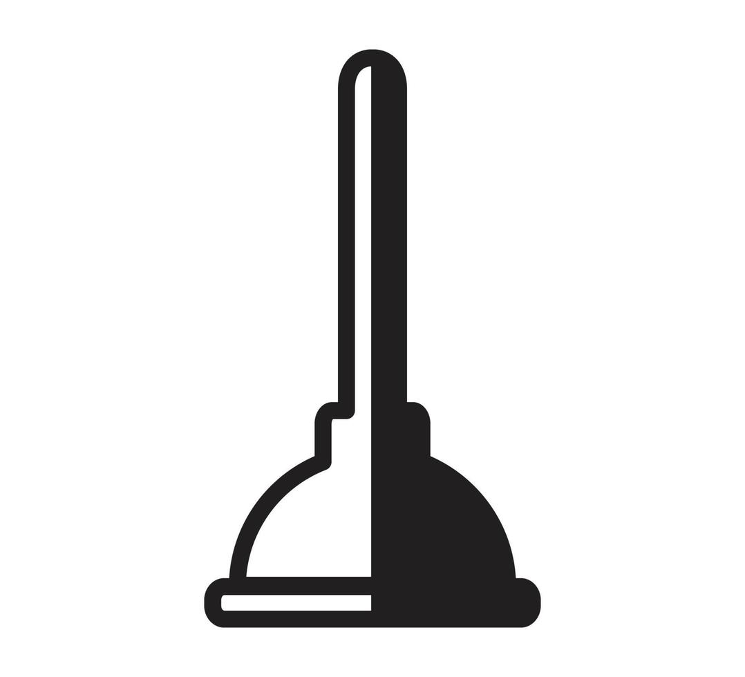 Plunger toilet icon vector logo design template