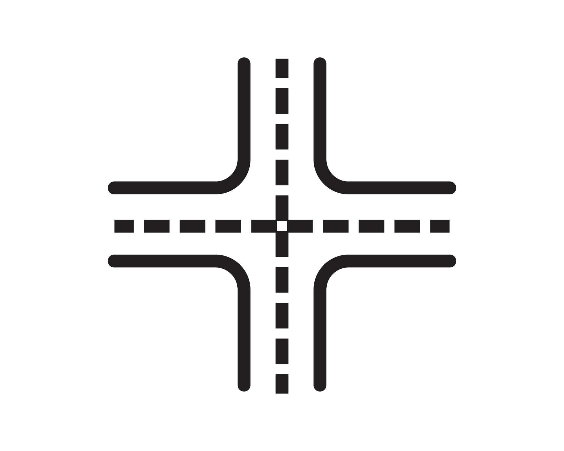 Crossing road icon flat style Royalty Free Vector Image