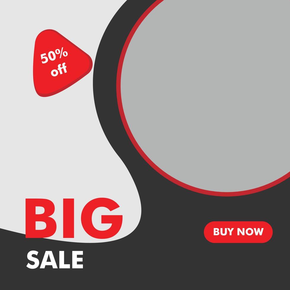 big sale banner feed social media post vector