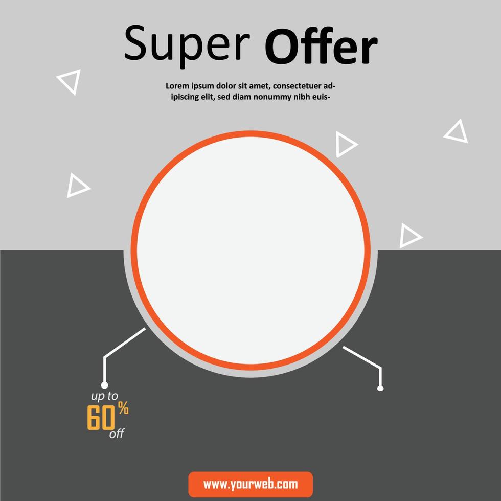 design banner feed template vector
