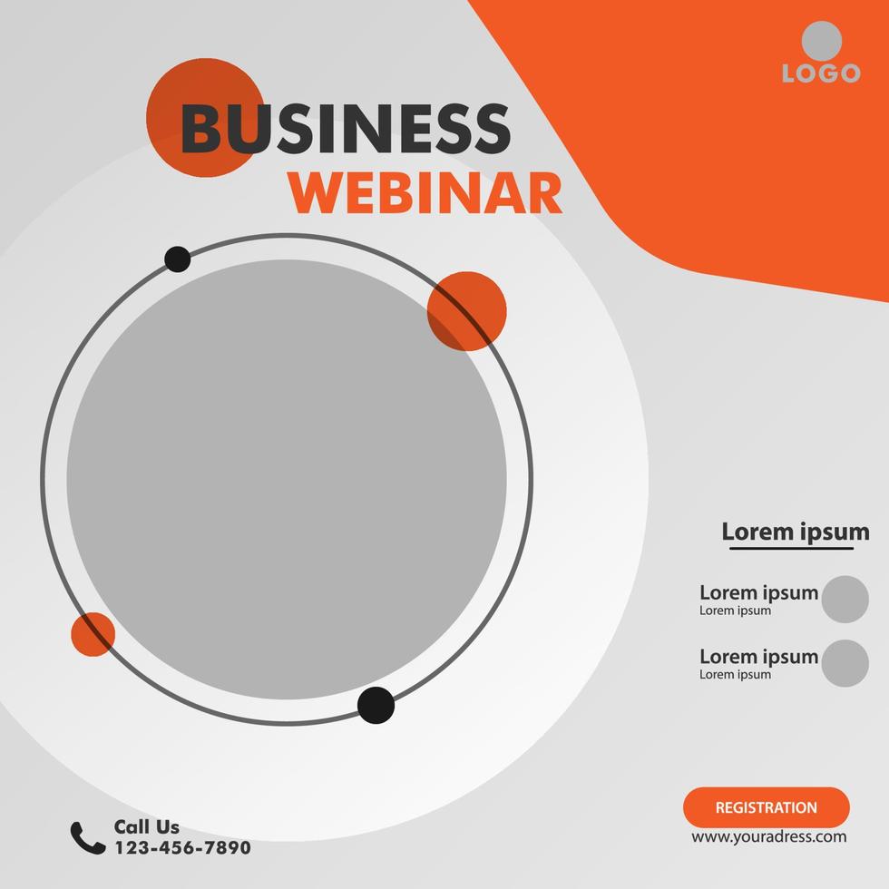 Business webinar template vector