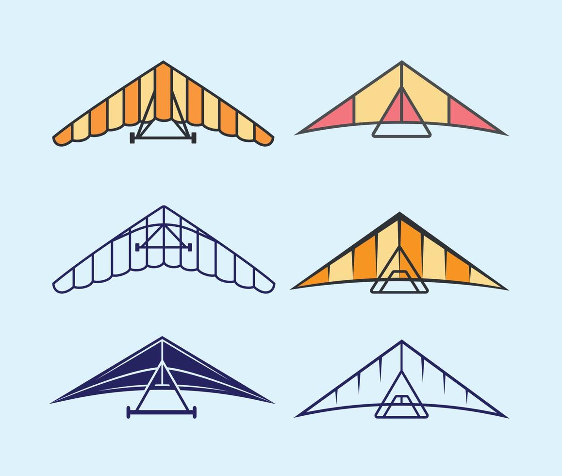 símbolo de ala delta vectores únicos y diseños de ilustraciones