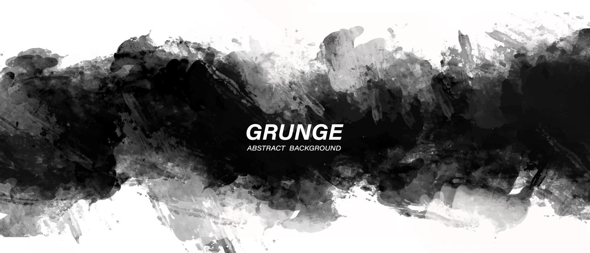 Black and white abstract grunge paint texture background. vector