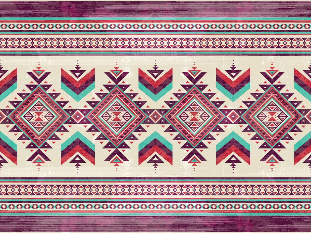 Native american indian ornament pattern geometric ethnic textile texture tribal aztec pattern navajo mexican fabric seamless Vector decoration fashion