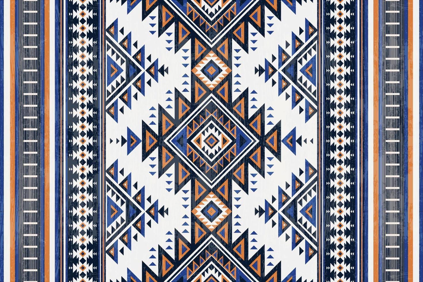 Native american indian ornament pattern geometric ethnic textile texture tribal aztec pattern navajo mexican fabric seamless Vector decoration fashion