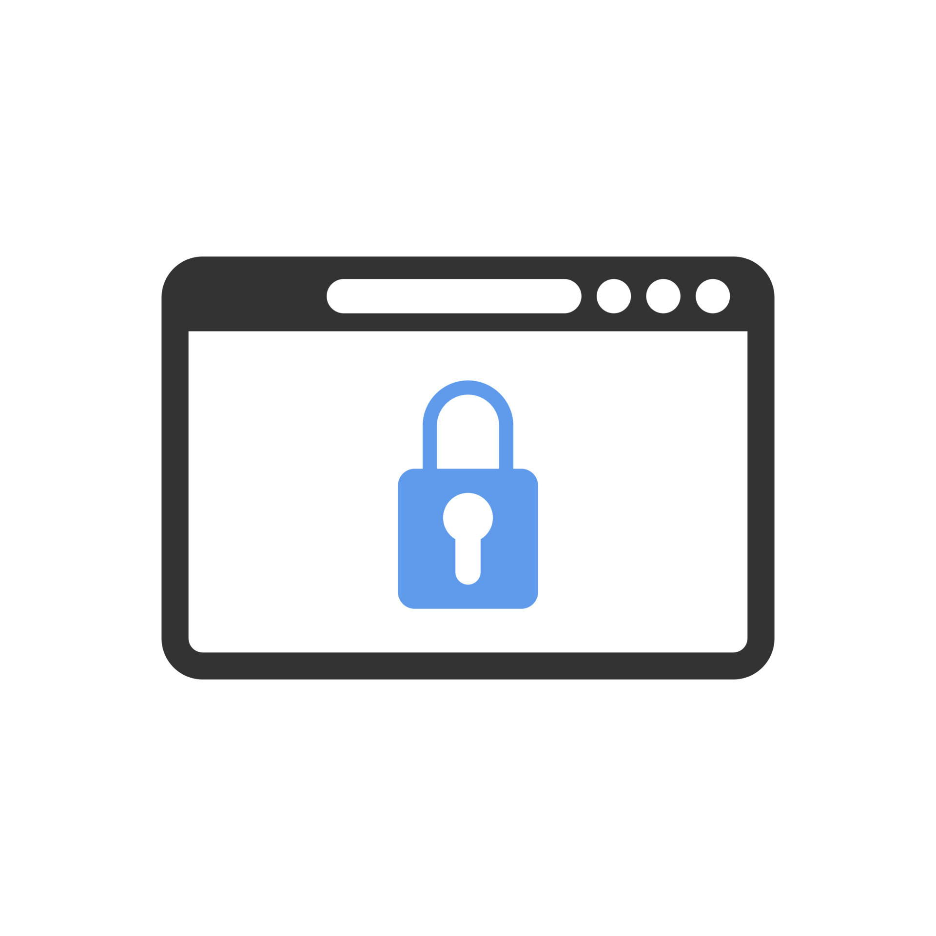 Browser window and locked padlock vector icon 7167536 Vector Art at