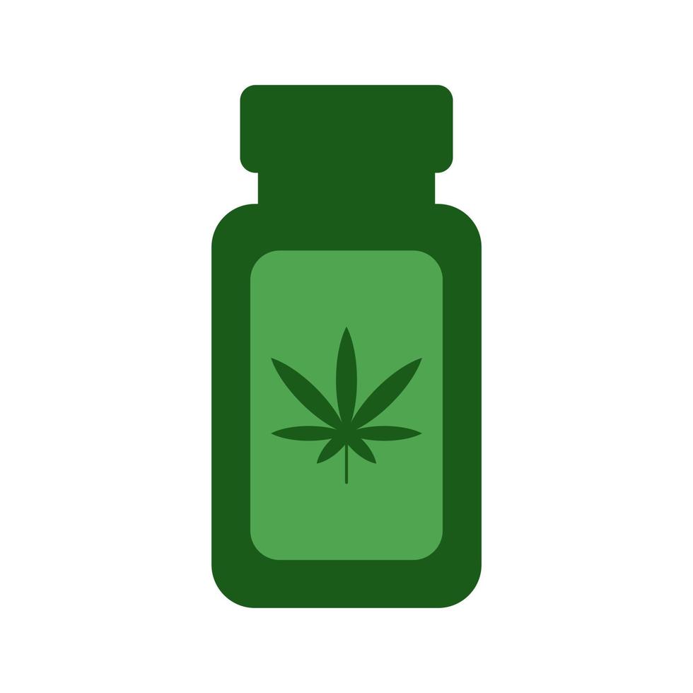 Cannabis medicine vector icon on white background