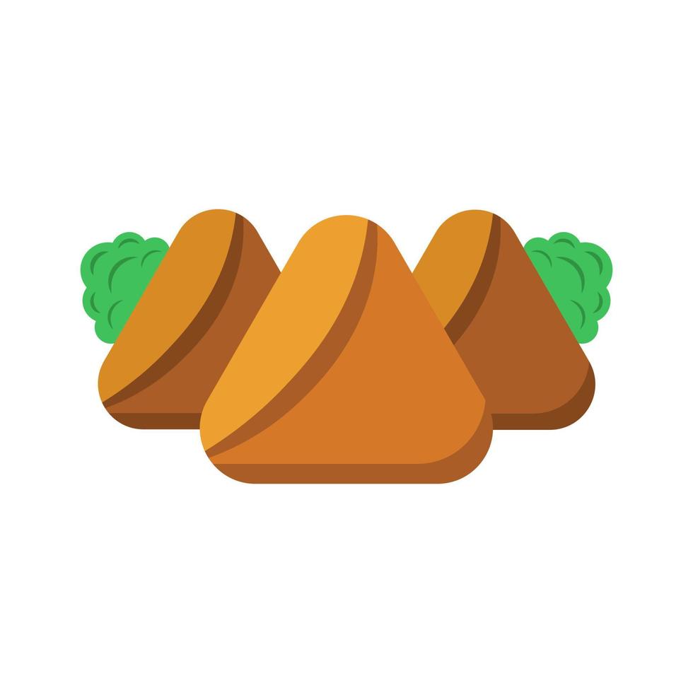 icono de vector de samosa aislado sobre fondo blanco