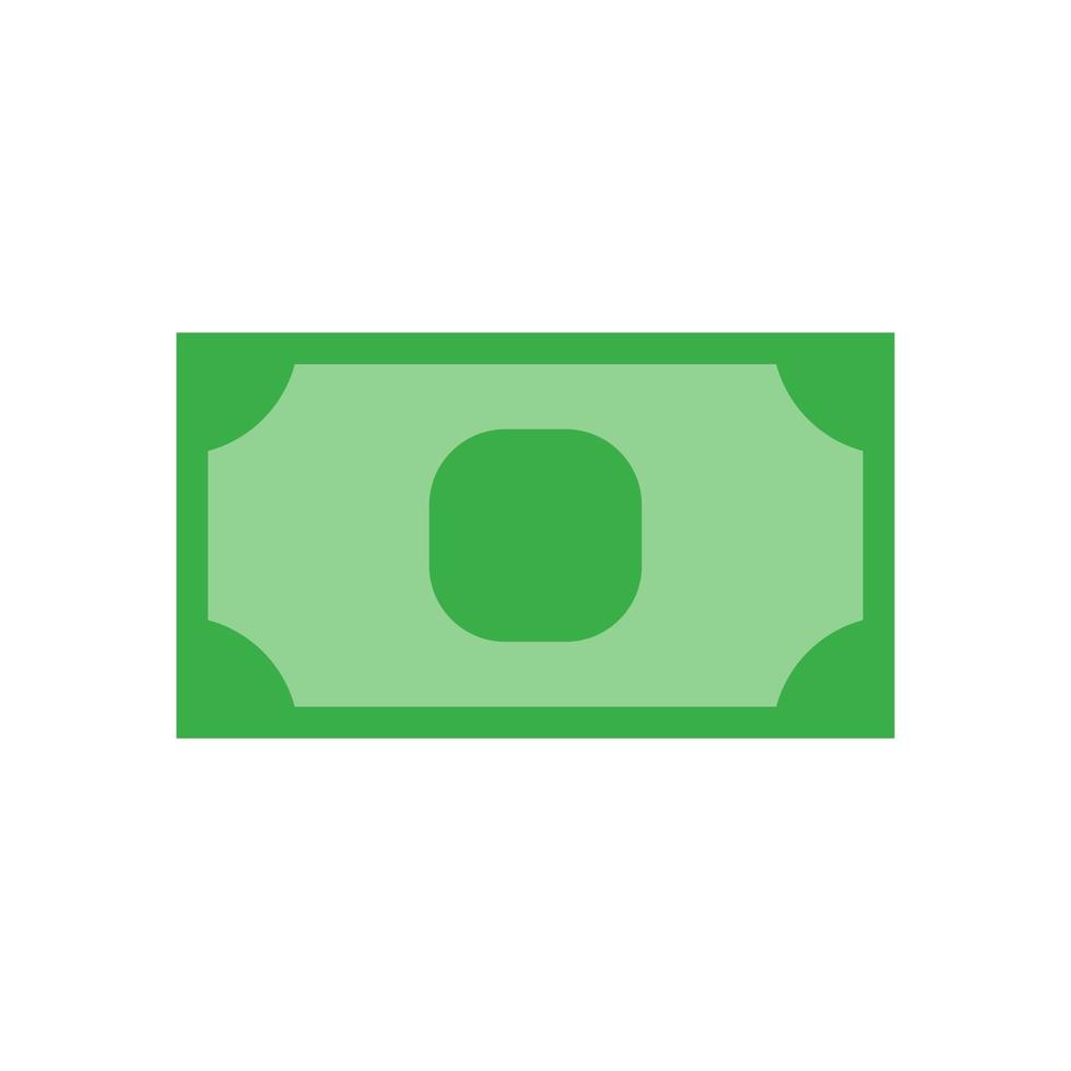 Banknote vector icon isolated on white background