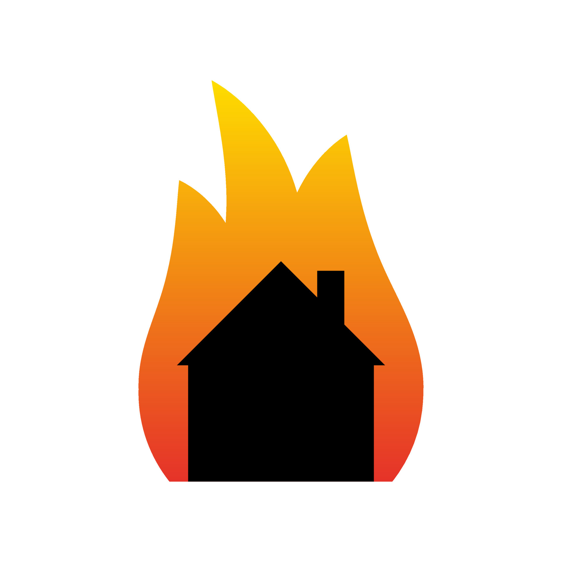 House in fire vector icon isolated on white background 7167591 Vector