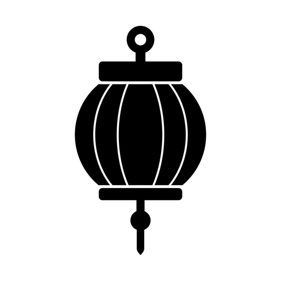 Paper lantern vector icon on white background