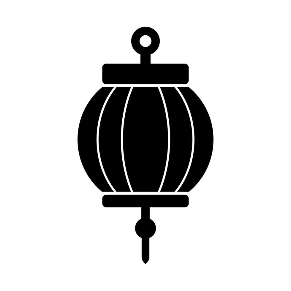 Paper lantern vector icon on white background