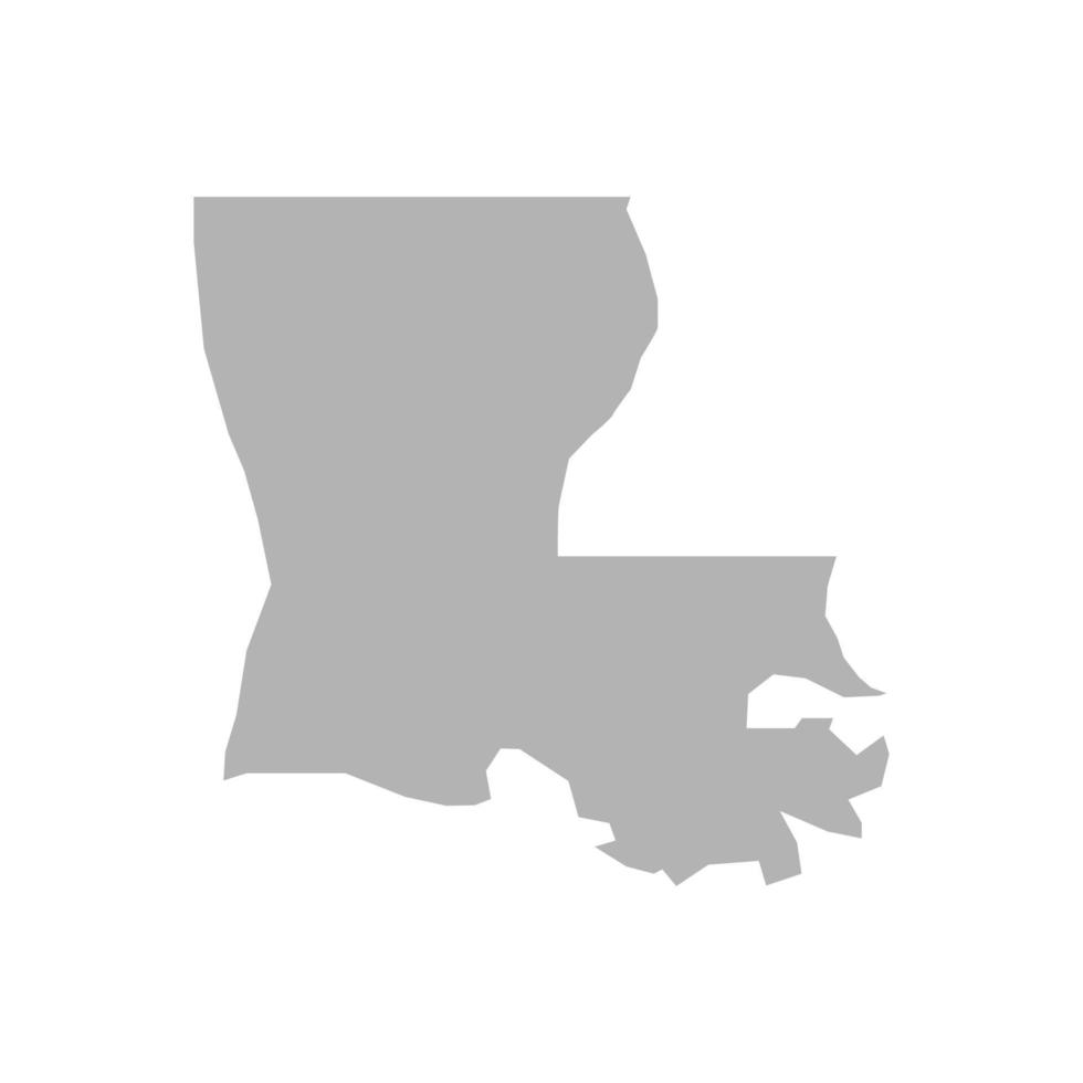 Louisiana map vector icon on isolated white background