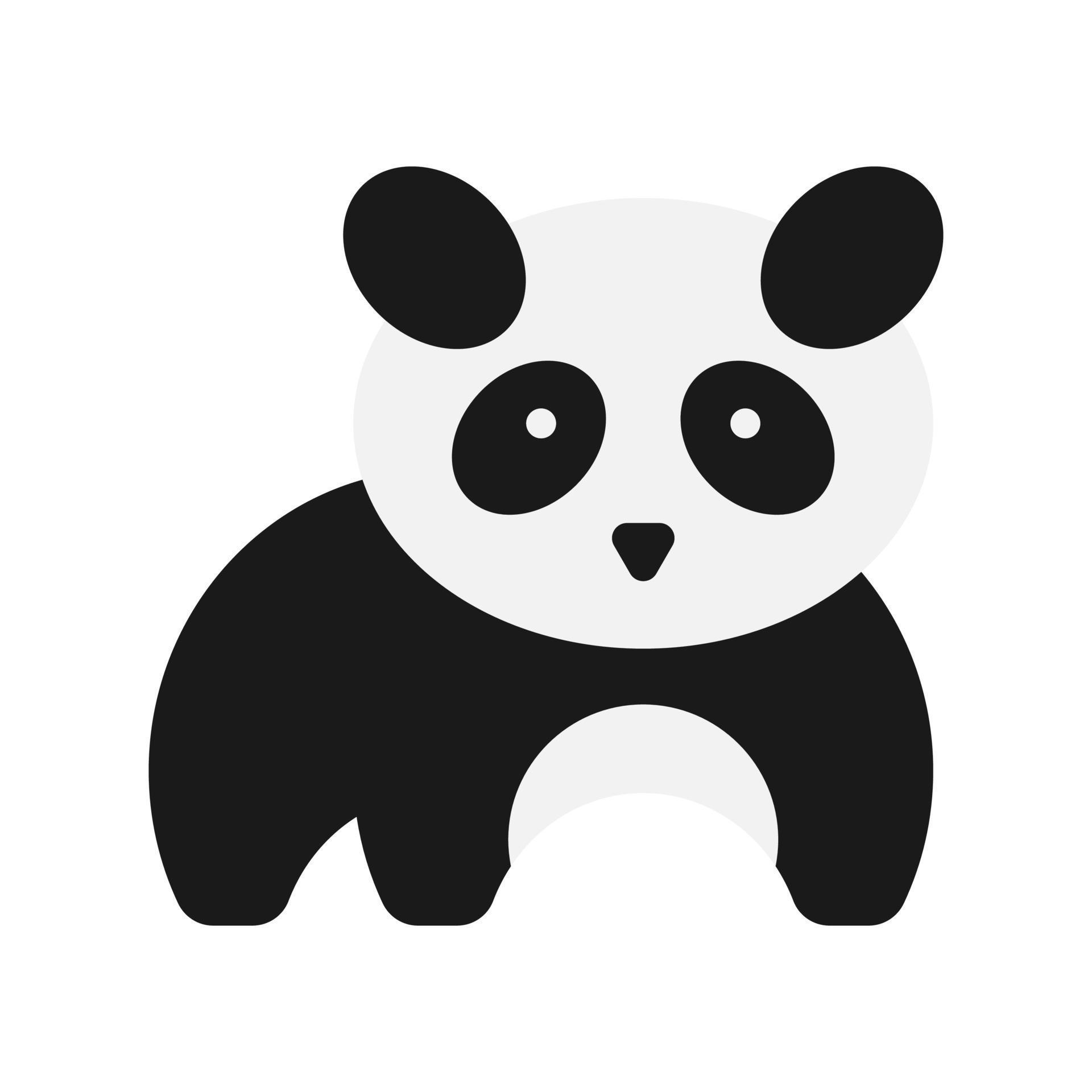 Panda vector icon isolated on white background 7167651 Vector Art at ...