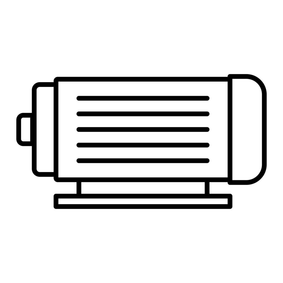 Electric motor vector icon isolated on white background
