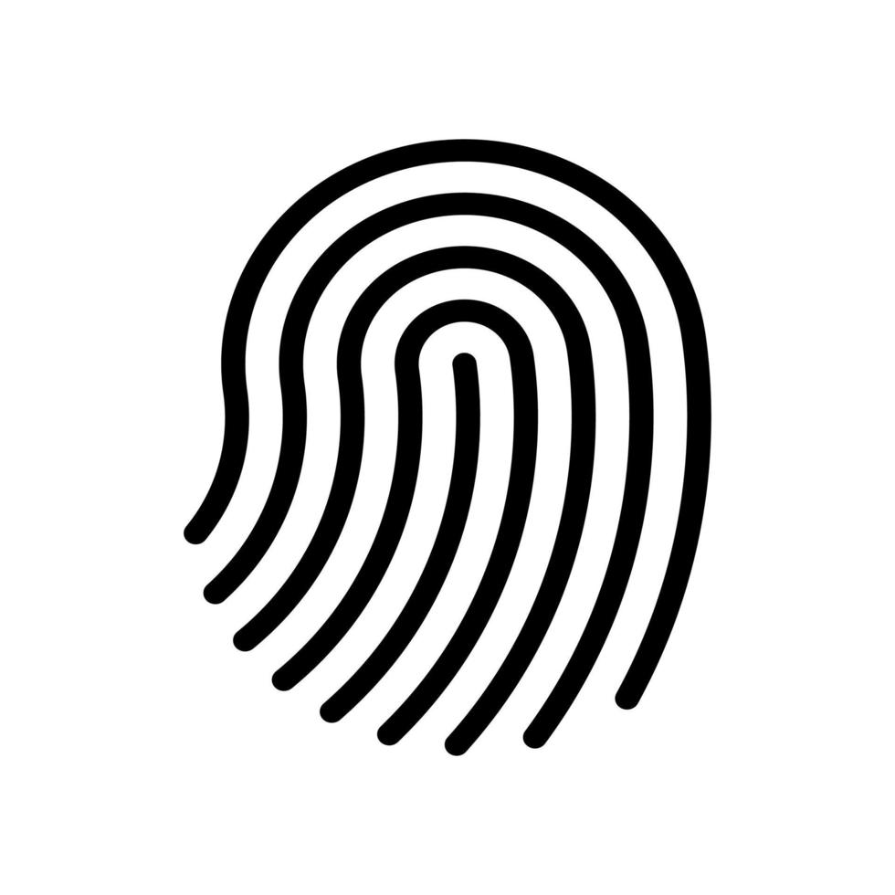 Fingerprint vector icon isolated on white background