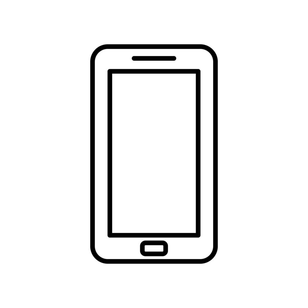 Phone line vector icon on white background