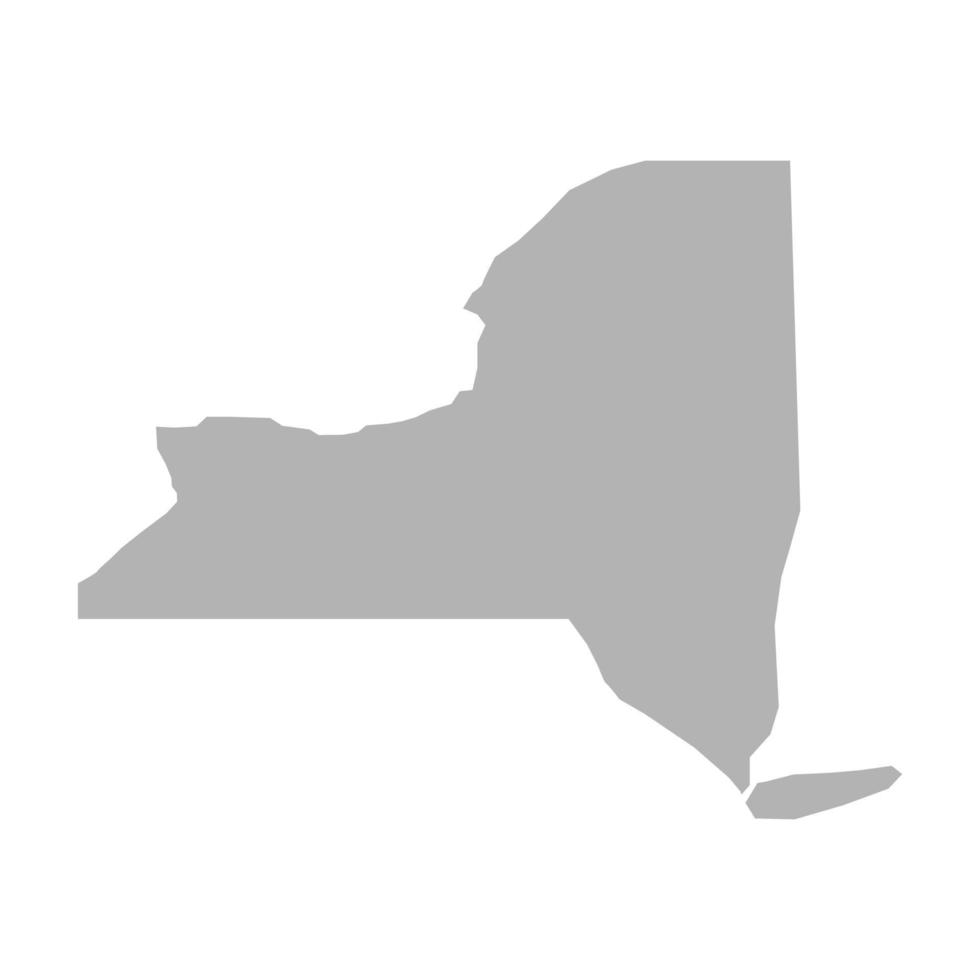 icono de vector de mapa de nueva york sobre fondo blanco aislado