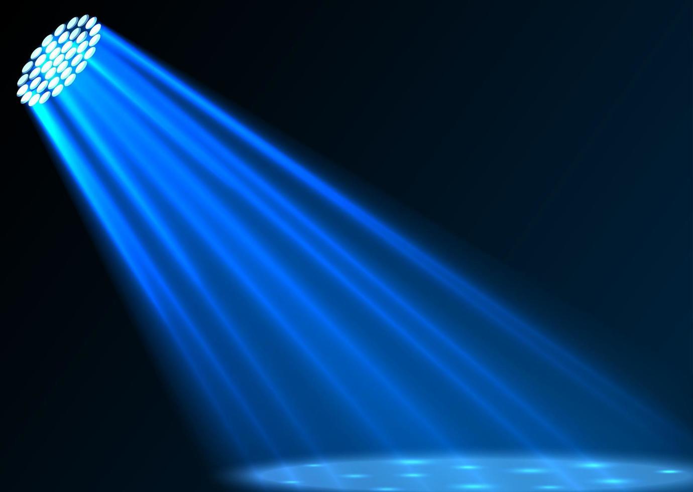 Blue spotlights on dark background vector