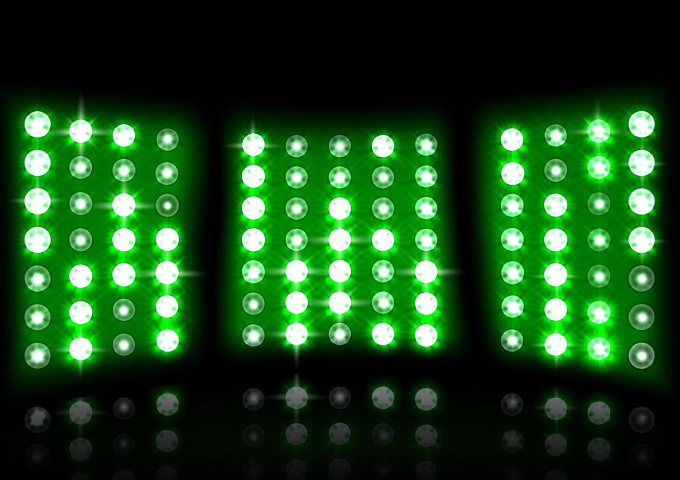 Floodlight of stadium on a dark background vector