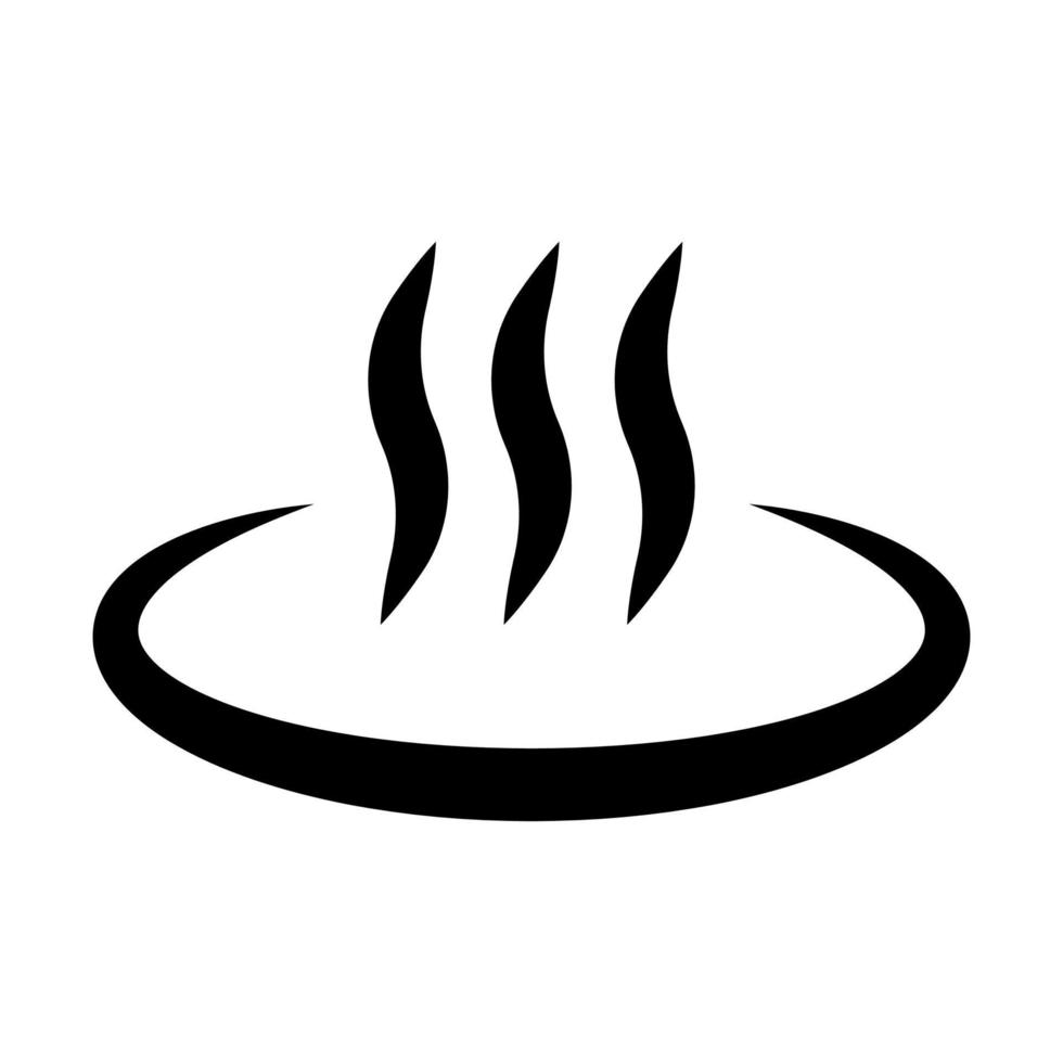 Japanese hot springs vector icon on white background